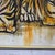 Mid-20th Century Mid-Century Modern Large Resting Tiger Canvas Painting by Pettersen Black and Gold Frame For Sale - Image 17 of 18