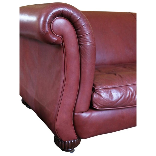 Large Vintage Derwent Leather Scroll-Arm Sofas, 2000, Set of 2 For Sale - Image 9 of 11