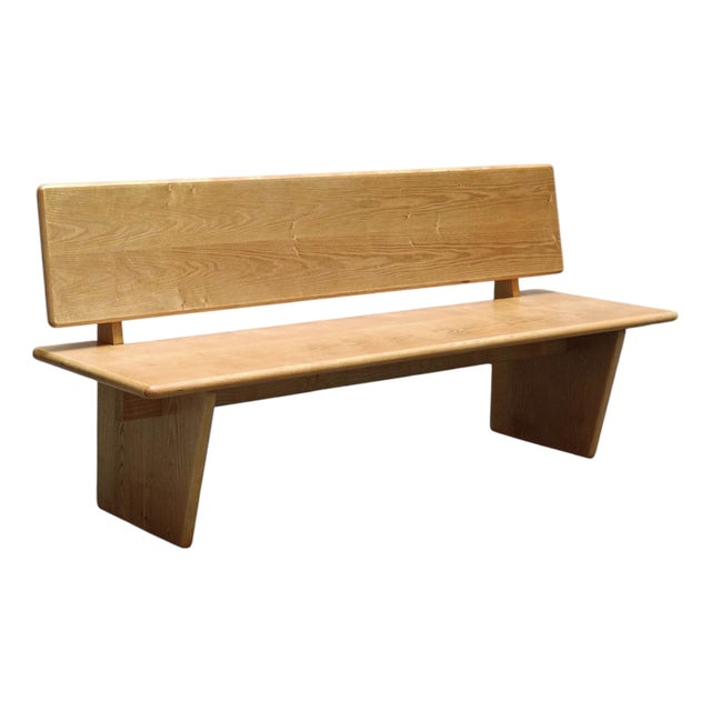 Bench in Light Oak, Italy, 1980s For Sale