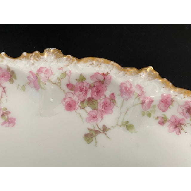 Antique Charles Field Haviland Celery Dish With Gold Accents For Sale In Las Vegas - Image 6 of 11