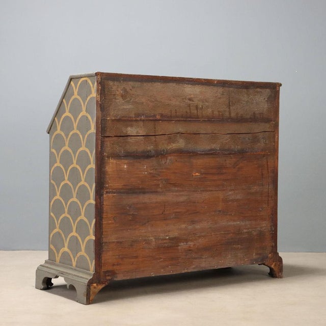 Mid-20th Century Lacquered Walnut Bureau For Sale - Image 13 of 14