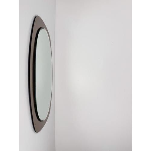 1970s Vintage Italian Mirror with Bronzed Glass Frame, 1970s For Sale - Image 5 of 14