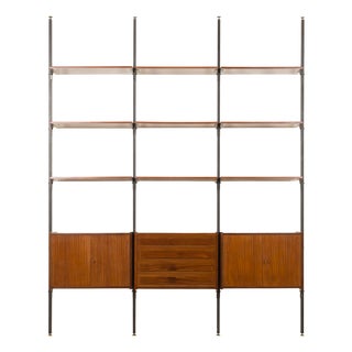 Mid-Century Italian Floor-to-Celling Room Divider or Bookcase in the style of Franco Albini, Italy, 1960s For Sale