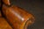 Mid 20th Century Tufted Leather Wingback Armchair in Amber For Sale - Image 9 of 9
