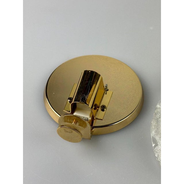 Spage Age Wall Lamp in Glass & Brass, 1970s For Sale - Image 4 of 18