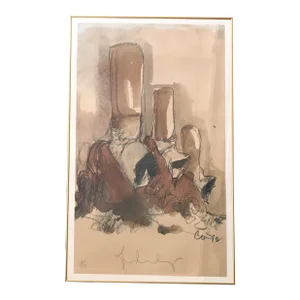 Claes Oldenburg - Limited Edition, Signed and Numbered Lithograph From 1972 - Fagends Canyon