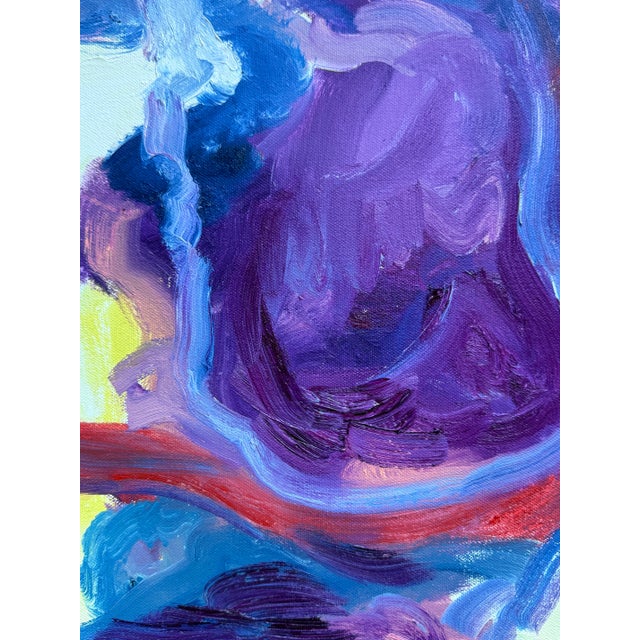 Violet “Once I Wanted to Be the Greatest” – Contemporary Abstract Expressionist Oil Painting by Monica Shulman For Sale - Image 8 of 12