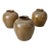 Antique Chinese Terracotta Ceramic Pickling Jar Flower Pot Planter Vases - Set of 3 For Sale