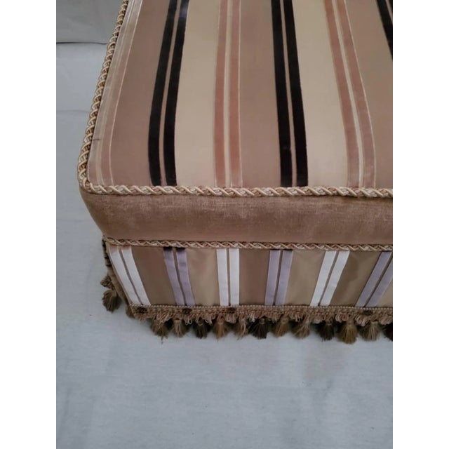 Upholstered Custom Rectangular Ottoman or Vanity Stool For Sale - Image 11 of 11