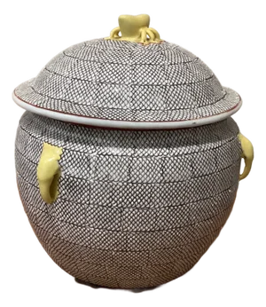 Late 20th Century Asian Style Contemporary Tozai Ceramic Stoneware Covered Ginger Jar