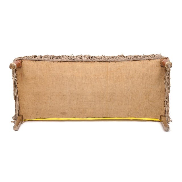 Alsatian sofa, in silk velvet. Original fabric. Floral pattern. Solid structure. Very clean. Very comfortable and firm...