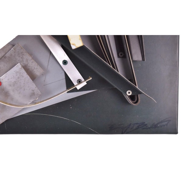 Vintage Modernist Metal Scrap Remnant Assemblage Wall Sculpture For Sale In Chicago - Image 6 of 8