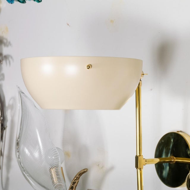 Pair of modern single-arm torch style sconces For Sale In New York - Image 6 of 11