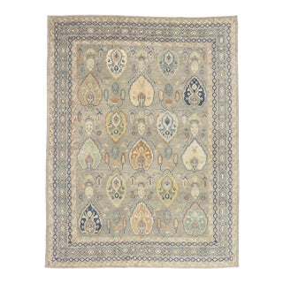 Soft Earth-Tone Turkish Oushak Rug, 09'04 X 12'02 For Sale