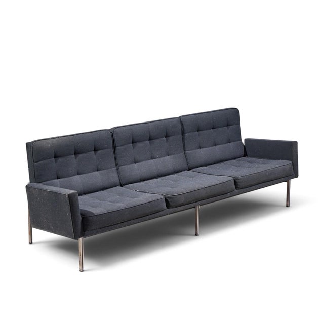 Florence Knoll for Knoll Mid Century Parallel Bar Sofa For Sale - Image 9 of 9