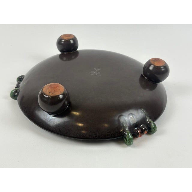 Vintage Hand Painted Ceramic Bowl, 1970s For Sale - Image 9 of 13