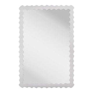 Fleur Home Audubon Bamboo Rectangle Mirror in Graytint, 36x48 For Sale