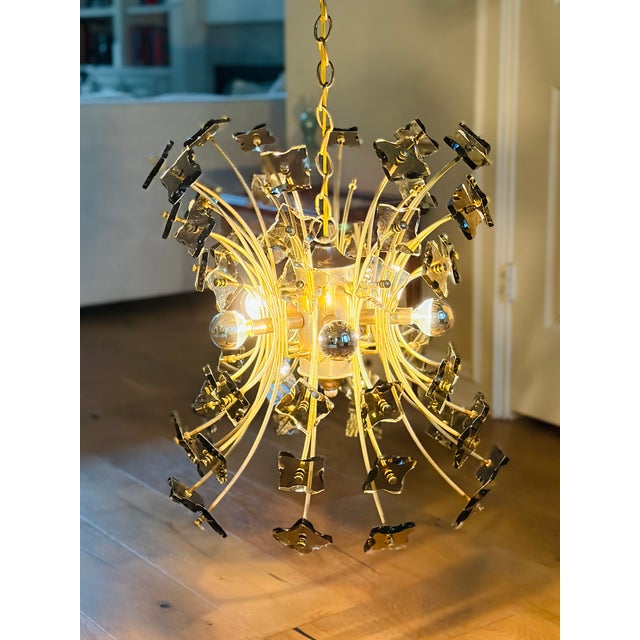1970s 1970s Italian Smoked Glass Sputnik Chandelier, Attributed to Fontana Arte For Sale - Image 5 of 12