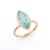 4.38ct Marquise Cut Vivid Aquamarine Solitaire Birthstone Ring Size 7 by VRJewels For Sale - Image 4 of 16