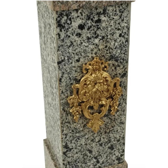 Monumental Neoclassical Grand Tour Ormolu Mounted Marble Obelisks on Pedestals For Sale - Image 4 of 12