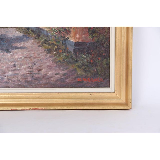 Naturalistic oil painting by Kurt Werner Adsersen (1916-1979), signed K. Werne, described as an old farm from the town of...