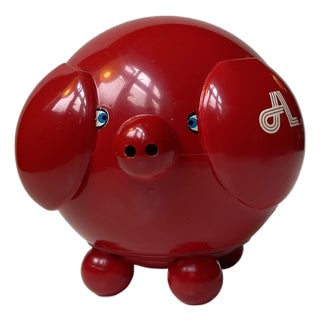 Vintage Optimist Red Piggy Bank by Hans Gustav Ehrenreichs, 1970s For Sale