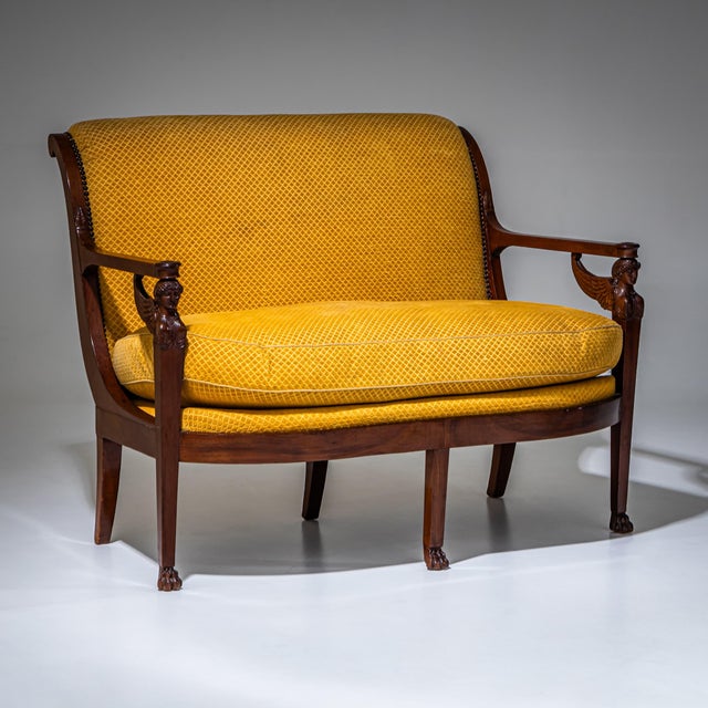 Wood Empire Seating Suite from Henri Jacob, France, 1800s, Set of 5 For Sale - Image 7 of 18