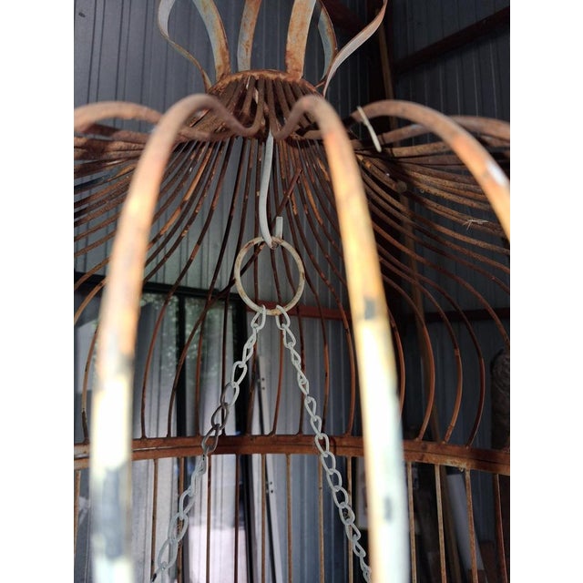 Large Metal Birdcage, Early 20th Century For Sale - Image 3 of 10
