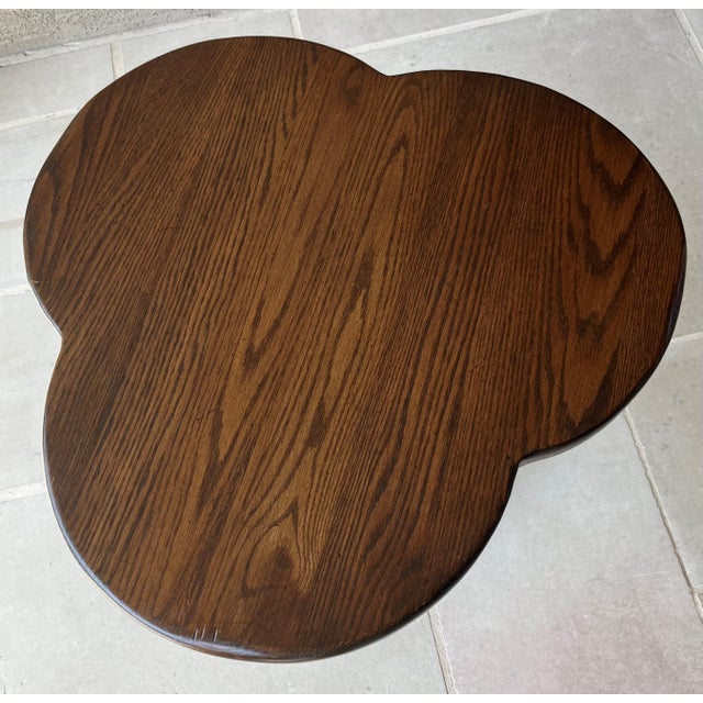 Wood Circa 1970 English-Style Solid Oak Wood Cricket Table by Conant Ball For Sale - Image 7 of 12