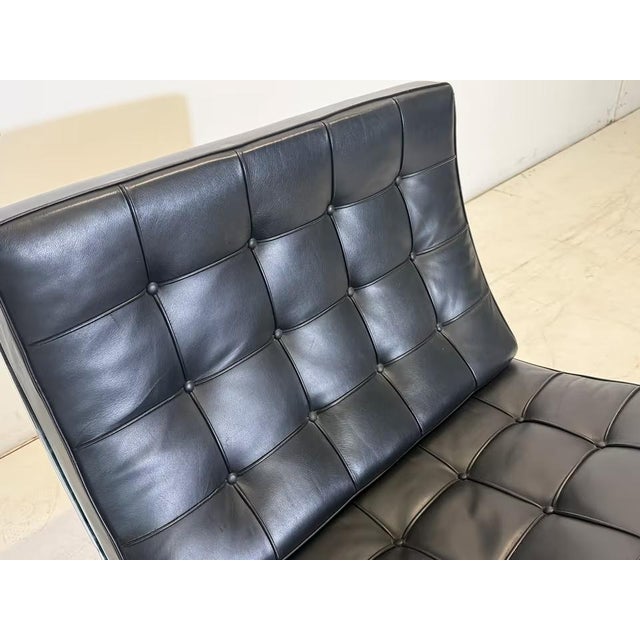 Mid-Century Modern Leather Barcelona Chairs by Ludwig Mies van der Rohe for Knoll Inc. For Sale - Image 3 of 18