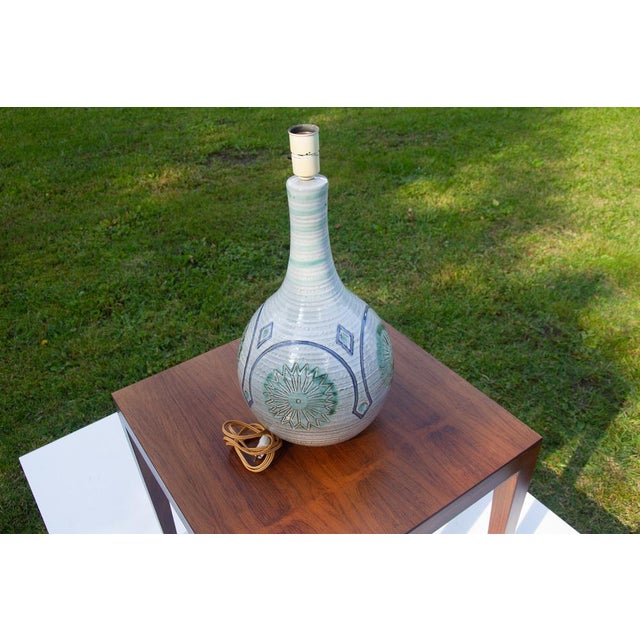 White Large Danish Modern Table Lamp by Søholm, 1960s For Sale - Image 8 of 18