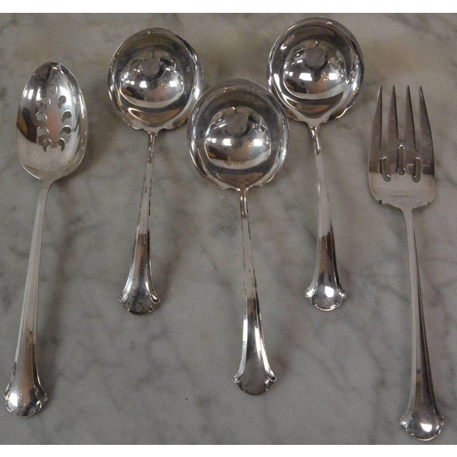 Metal Towle Sterling Silver Flatware Set Chippendale Pattern 39 Pieces For Sale - Image 7 of 11