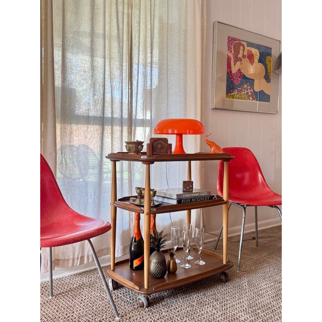 1960s Mid Century Modern Elm and Beech Bar Cart by Ercol & Designed by Lucian Ercolani, Attributed For Sale In Houston - Image 6 of 10