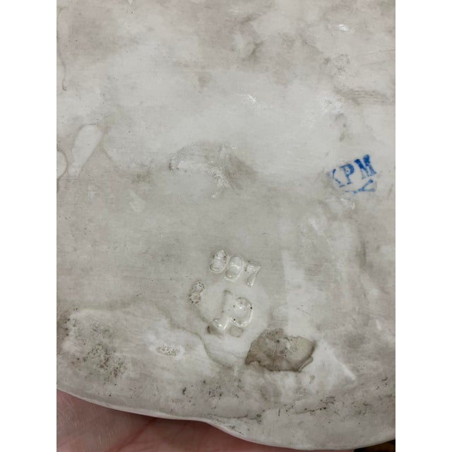 Exquisite Antique KPM Berlin Porcelain Figurine Lady With Fan & Cherub R. Moller For Sale In New York - Image 6 of 17