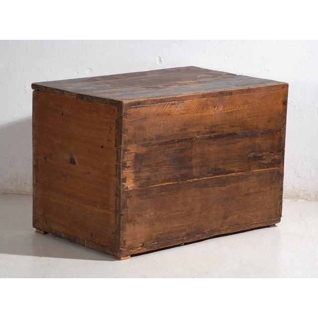 Antique Chinese Qing Dynasty Painted Dongbei Chest For Sale - Image 10 of 11