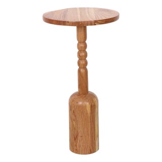 Mina Teak Wood Side Table For Sale