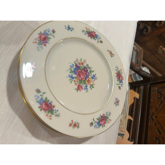 1930s Set of Six Lenox Rose New Vintage Dishes For Sale In Sacramento - Image 6 of 12