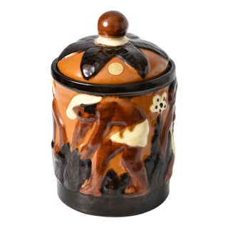 Swedish Pottery Tobacco Jar from Gabriel, 1920s For Sale