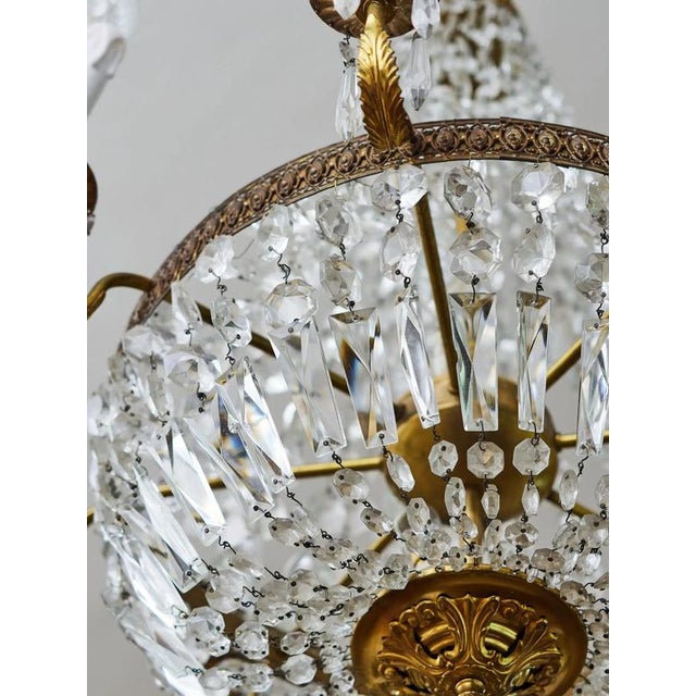 Classic Crystal Chandelier with Thirteen Bulbs For Sale - Image 4 of 10