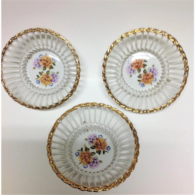 This collection of reticulated porcelain bowls. The bowls are of Cluj-Napoca in origin. The porcelain is high fired and...
