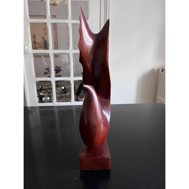 Wood Scandinavian Wooden Bird Sculpture For Sale - Image 7 of 9