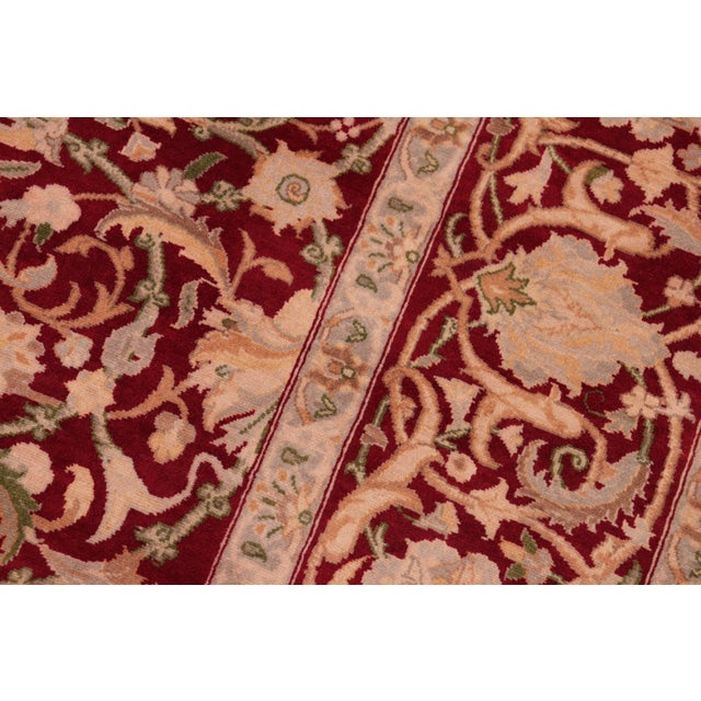 1990s Elegant Kashan Pak-Persian Red/Gold Wool Rug - 8'1'' X 10'1'' For Sale - Image 5 of 9