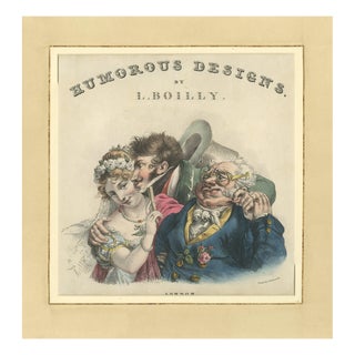 Humorous Designs Title Page, 1800s, Paper For Sale