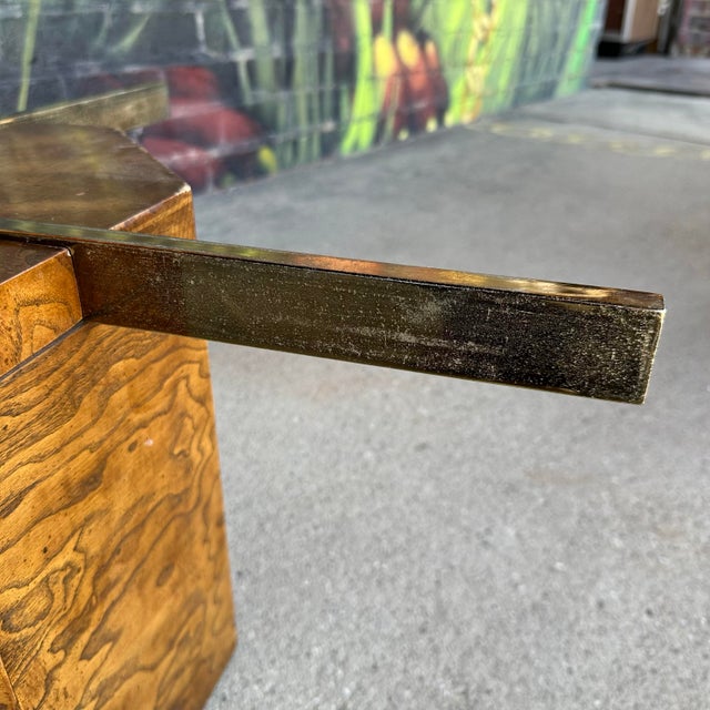 Lane Walnut Burl Octagonal Coffee Table Mid Century Modern For Sale - Image 10 of 12