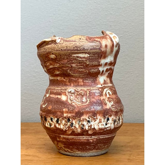 Late 20th Century Vintage Abstract Studio Pottery Vase For Sale - Image 5 of 12