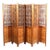Vintage 6-Panel Teak Folding Screen Room Divider For Sale