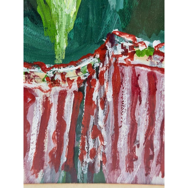 1970s Mohamed Hamri Moroccan Modernist Painting Three Veiled Women, Signed For Sale - Image 14 of 18