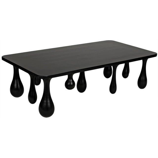 Black NOIR Drop Coffee Table in Hand Rubbed Black For Sale - Image 8 of 13