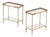 Mid 20th Century A Beautiful Pair of French Brass and Mirrored Tables, in the Manner of Jansen For Sale