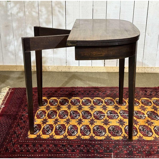 English Mahogany Half-Moon Console Table, 19th Century For Sale - Image 9 of 15